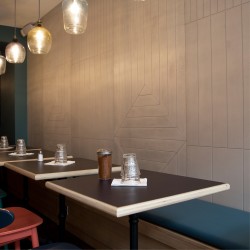 Panbeton® - Revêtement mural béton restaurant